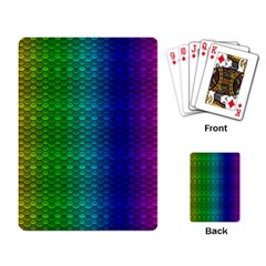 Rainbow Colored Scales Pattern, Full Color Palette, Fish Like Playing Cards Single Design (rectangle) by Casemiro