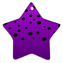Two tone purple with black strings and ovals, dots. Geometric pattern Ornament (Star)