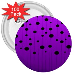 Two tone purple with black strings and ovals, dots. Geometric pattern 3  Buttons (100 pack) 