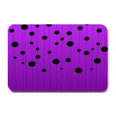 Two tone purple with black strings and ovals, dots. Geometric pattern Plate Mats