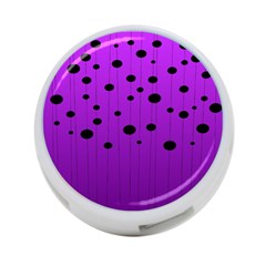 Two Tone Purple With Black Strings And Ovals, Dots  Geometric Pattern 4-port Usb Hub (two Sides) by Casemiro