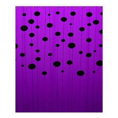 Two tone purple with black strings and ovals, dots. Geometric pattern Shower Curtain 60  x 72  (Medium) 