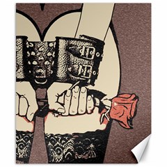 Flowers For The Submissive - Kinky Artwork, Naughty Illustration Canvas 8  X 10  by Casemiro