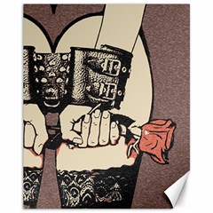 Flowers For The Submissive - Kinky Artwork, Naughty Illustration Canvas 11  X 14  by Casemiro