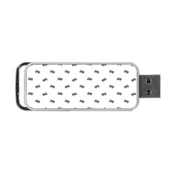 Vintage Car Motif Prin Pattern 2001 Portable USB Flash (One Side)