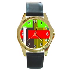 Serippy Round Gold Metal Watch by SERIPPY