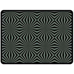 Geometric Pattern, Army Green And Black Lines, Regular Theme Fleece Blanket (large)  by Casemiro