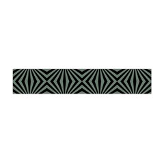 Geometric Pattern, Army Green And Black Lines, Regular Theme Flano Scarf (mini) by Casemiro