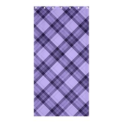 Pastel Purple And Steel Black Lines Pattern, Retro Tartan, Classic Plaid Shower Curtain 36  X 72  (stall)  by Casemiro