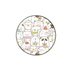 Cute-baby-animals-seamless-pattern Hat Clip Ball Marker