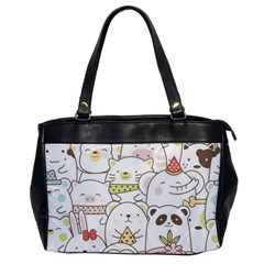 Cute-baby-animals-seamless-pattern Oversize Office Handbag