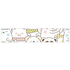Cute-baby-animals-seamless-pattern Small Flano Scarf