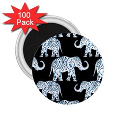 Elephant-pattern-background 2 25  Magnets (100 Pack)  by Sobalvarro