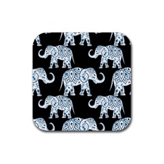 Elephant-pattern-background Rubber Coaster (square)  by Sobalvarro