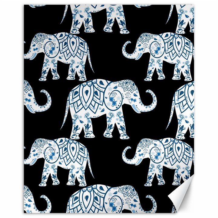 Elephant-pattern-background Canvas 16  x 20 