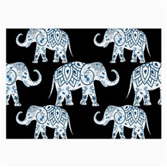 Elephant-pattern-background Large Glasses Cloth by Sobalvarro