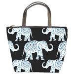 Elephant-pattern-background Bucket Bag Front