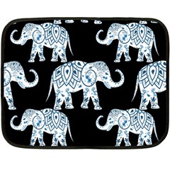 Elephant-pattern-background Fleece Blanket (mini) by Sobalvarro