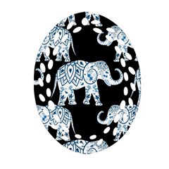 Elephant-pattern-background Ornament (oval Filigree)