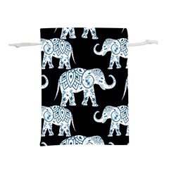 Elephant-pattern-background Lightweight Drawstring Pouch (s) by Sobalvarro