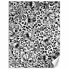 Vector-eclectic-fabric-seamless-pattern-animal-background-with-baroque-ornament Canvas 18  X 24  by Sobalvarro