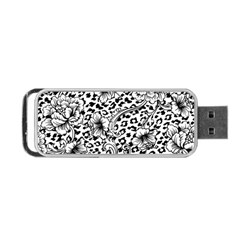 Vector-eclectic-fabric-seamless-pattern-animal-background-with-baroque-ornament Portable Usb Flash (two Sides) by Sobalvarro