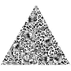 Vector-eclectic-fabric-seamless-pattern-animal-background-with-baroque-ornament Wooden Puzzle Triangle by Sobalvarro