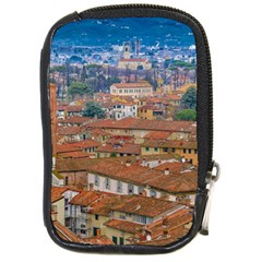 Lucca Historic Center Aerial View Compact Camera Leather Case by dflcprintsclothing