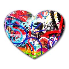 Crazy Grafitti Heart Mousepads by essentialimage