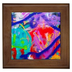 Crazy Graffiti Framed Tile by essentialimage