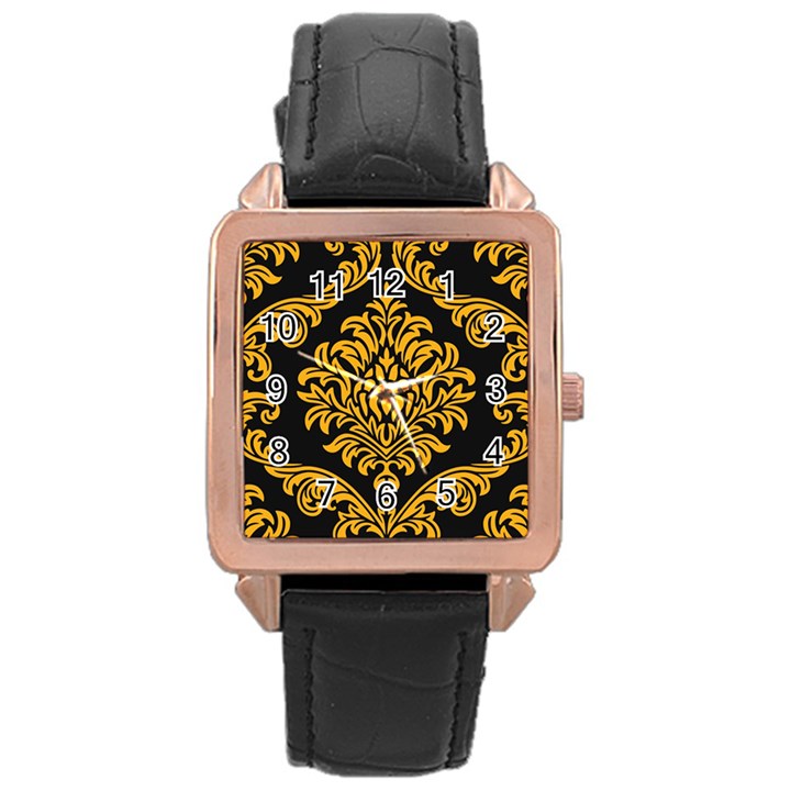 Finesse  Rose Gold Leather Watch 