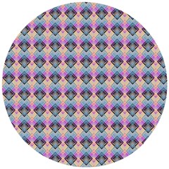 Pink And Blue Wooden Puzzle Round