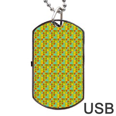 Lemon And Yellow Dog Tag Usb Flash (one Side) by Sparkle