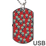 Zombie Virus Dog Tag USB Flash (Two Sides) Front