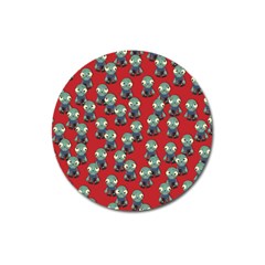 Zombie Virus Magnet 3  (round) by helendesigns