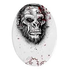 Monster Monkey from the woods Ornament (Oval)