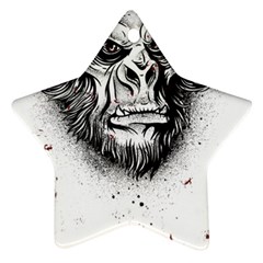 Monster Monkey From The Woods Ornament (star) by DinzDas