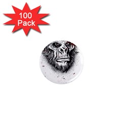 Monster Monkey From The Woods 1  Mini Magnets (100 Pack)  by DinzDas