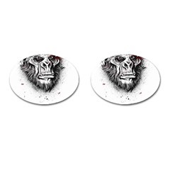 Monster Monkey From The Woods Cufflinks (oval) by DinzDas