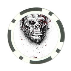 Monster Monkey From The Woods Poker Chip Card Guard by DinzDas