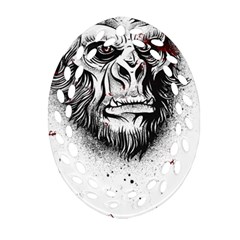 Monster Monkey From The Woods Oval Filigree Ornament (two Sides) by DinzDas