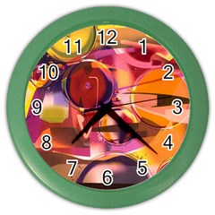 Fractured Colours Color Wall Clock by helendesigns