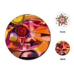 Fractured Colours Playing Cards Single Design (round) by helendesigns