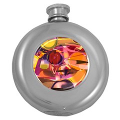 Fractured Colours Round Hip Flask (5 Oz) by helendesigns