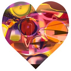 Fractured Colours Wooden Puzzle Heart by helendesigns