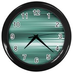 Tech Abstract Print Wall Clock (Black) Front