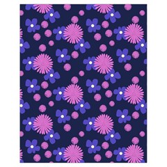 Pink And Blue Flowers Drawstring Bag (small)