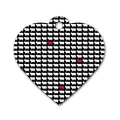 Herd Immunity Dog Tag Heart (two Sides) by helendesigns