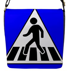 Cross Crossing Crosswalk Line Walk Flap Closure Messenger Bag (s)