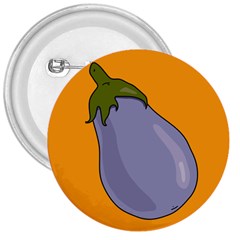 Eggplant Fresh Health 3  Buttons by Mariart